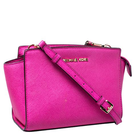 michael kors pink checkered purse|Michael Kors hot pink.